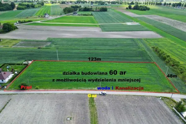 Działka w Wężerowie w gminie Słomniki