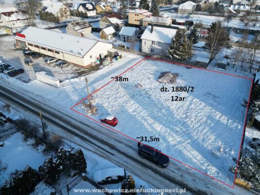 Działka w Kozłowie obok sklepu Dino