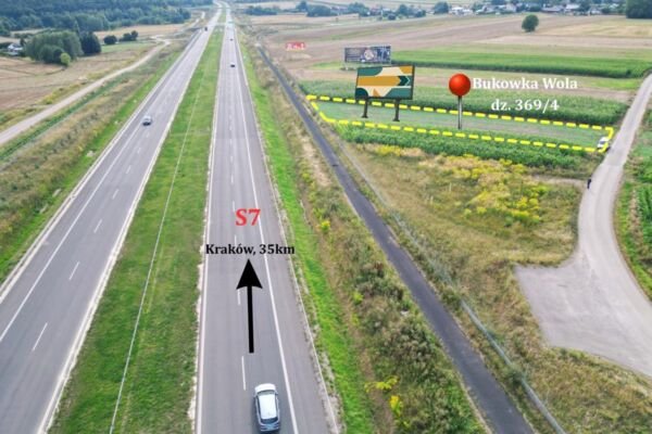 Działka pod reklamę trasa S7 Miechów Kraków 1